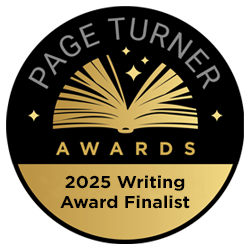 Page Turner badge for the 2025 Writing Award Finalist